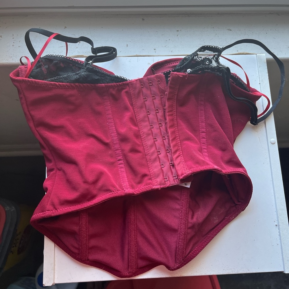 Women's Red Corset Lingerie